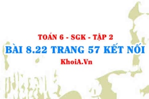 Bài 8.22 trang 57 Toán 6 Tập 2 Kết nối tri thức